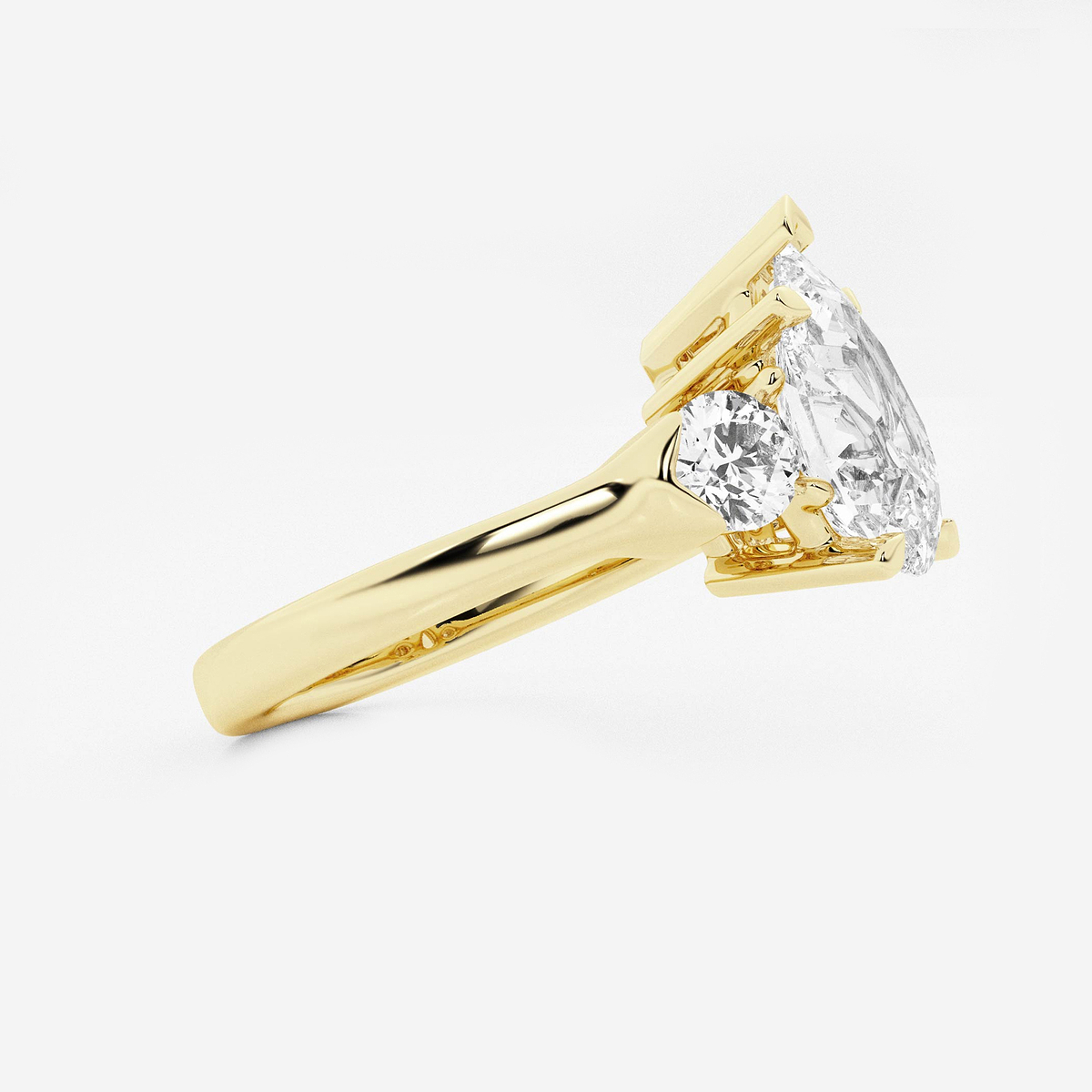 Additional Image 1 for  3 3/4 ctw Pear Lab Grown Diamond Engagement Ring